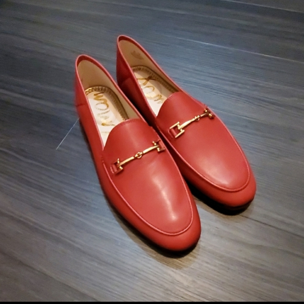 Sam Edelman Loraine Red Leather Loafers